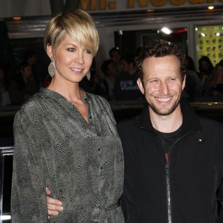 Jenna Elfman, Bodhi Elfman in The Premiere of In Time - Arrivals