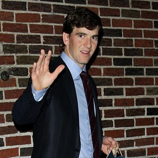 Eli Manning in Celebrities Outside of The Ed Sullivan Theater for The Late Show with David Letterman