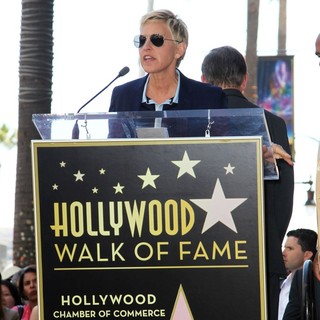 Ellen DeGeneres in Steve Harvey Is Honoured with A Star on The Hollywood Walk of Fame - ellen-degeneres-steve-harvey-walk-of-fame-04