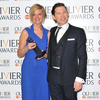 Lee Evans in The Olivier Awards 2013 - Press Room - elliott-evans-olivier-awards-2013-press-room-01