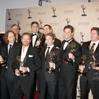 Seth Green, Matthew Senreich in 2010 Creative Arts Emmy Awards - Press Room