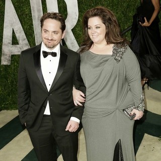 Ben Falcone, Melissa McCarthy in 2013 Vanity Fair Oscar Party - Arrivals