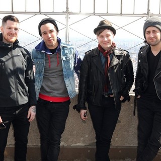 Fall Out Boy in Fall Out Boy Promote Their Album Save Rock and Roll During A Photocall