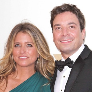 Jimmy Fallon, Nancy Juvonen in The 63rd Primetime Emmy Awards - Arrivals