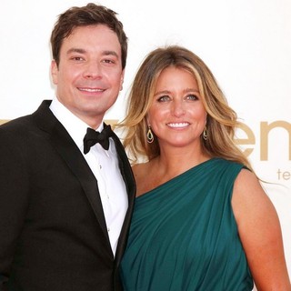 Jimmy Fallon, Nancy Juvonen in The 63rd Primetime Emmy Awards - Arrivals