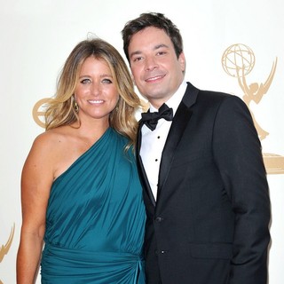 Jimmy Fallon, Nancy Juvonen in The 63rd Primetime Emmy Awards - Arrivals