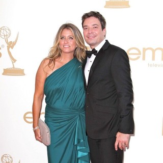 Jimmy Fallon, Nancy Juvonen in The 63rd Primetime Emmy Awards - Arrivals