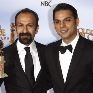 Asghar Farhadi, Peyman Moadi in The 69th Annual Golden Globe Awards - Press Room