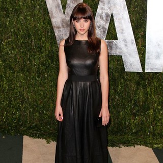 Felicity Jones in 2012 Vanity Fair Oscar Party - Arrivals - felicity-jones-2012-vanity-fair-oscar-party-03