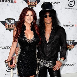 Perla Ferrar, Slash in Comedy Central Roast of Charlie Sheen - Arrivals