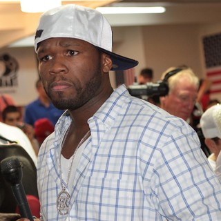 50 Cent in An Open Media Workout at The Mayweather Boxing Gym