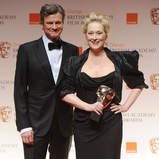 Colin Firth, Meryl Streep in Orange British Academy Film Awards 2012 - Press Room