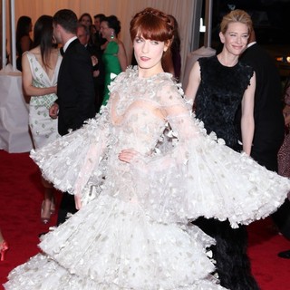 Florence Welch, Florence and the Machine in Schiaparelli and Prada Impossible Conversations Costume Institute Gala