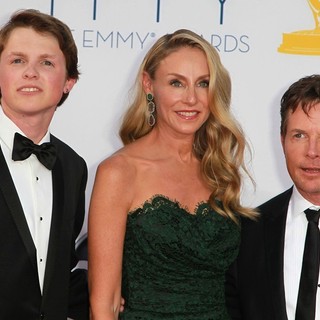 Sam Fox, Tracy Pollan, Michael J. Fox in 64th Annual Primetime Emmy Awards - Arrivals