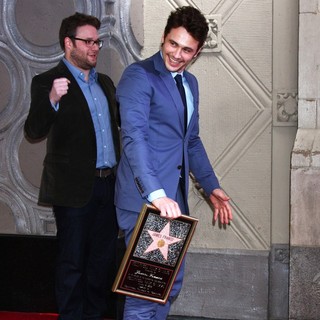 Seth Rogen, James Franco in James Franco Is Honoured with A Hollywood Star on The Hollywood Walk of Fame