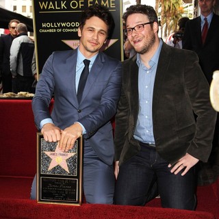 James Franco, Seth Rogen in James Franco Is Honoured with A Hollywood Star on The Hollywood Walk of Fame