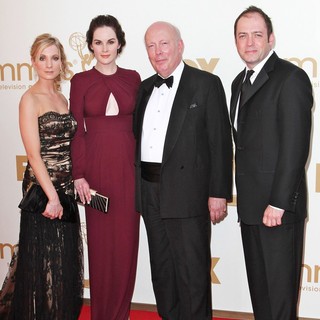 Joanne Froggatt, Michelle Dockery, Julian Fellowes in The 63rd Primetime Emmy Awards - Arrivals
