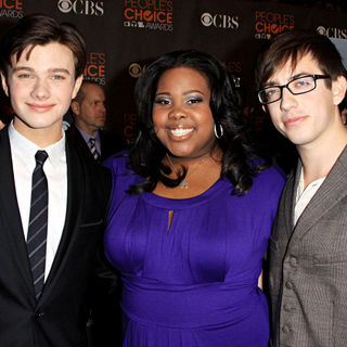 Chris Colfer, Amber Riley, Kevin McHale in People's Choice Awards 2010