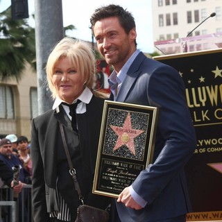 Deborra-Lee Furness, Hugh Jackman in Hugh Jackman Is Honoured with A Hollywood Star on The Hollywood Walk of Fame