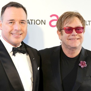 David Furnish, Elton John in 21st Annual Elton John AIDS Foundation's Oscar Viewing Party