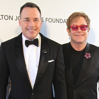 David Furnish, Elton John in 21st Annual Elton John AIDS Foundation's Oscar Viewing Party