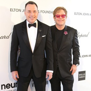 David Furnish, Elton John in 21st Annual Elton John AIDS Foundation's Oscar Viewing Party