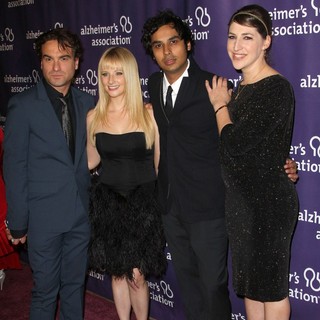 Johnny Galecki, Melissa Rauch, Kunal Nayyar, Mayim Bialik in The 20th Annual A Night at Sardi's Fundraiser and Awards Dinner - Arrivals