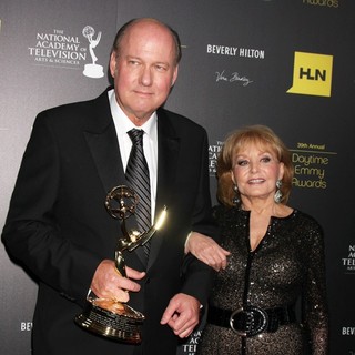 Bill Geddie, Barbara Walters in 39th Daytime Emmy Awards - Press Room