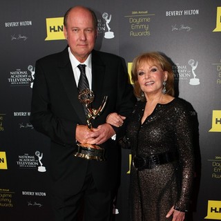 Bill Geddie, Barbara Walters in 39th Daytime Emmy Awards - Press Room