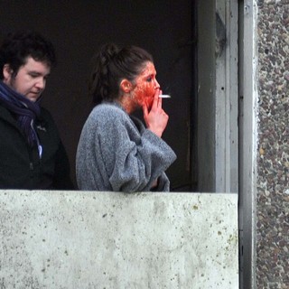 Gemma Arterton in Gemma Arterton and Saoirse Ronan During A Break from Filming Byzantium