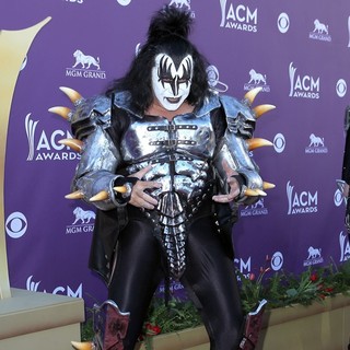 Gene Simmons, KISS in 2012 ACM Awards - Arrivals
