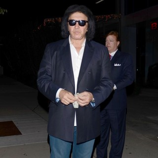 Gene Simmons in Celebrities Are Seen Outside BOA Steakhouse - gene-simmons-outside-boa-steakhouse-01