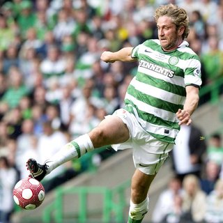 Gerard Butler in The John Kennedy Testimonial Match Between Celtic and Manchester United
