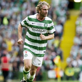 Gerard Butler in The John Kennedy Testimonial Match Between Celtic and Manchester United