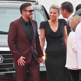Ricky Gervais, Jane Fallon in The 69th Annual Golden Globe Awards - Arrivals