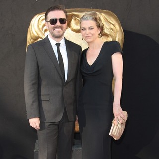 Ricky Gervais, Jane Fallon in The 2012 Arqiva British Academy Television Awards - Arrivals