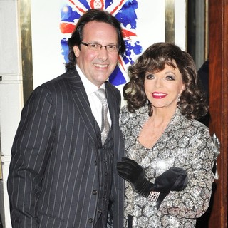 Percy Gibson, Joan Collins in VIVA Forever Spice Girls The Musical - Arrivals