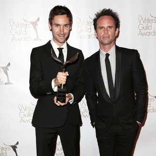 Malik Bendjelloul, Walton Goggins in 2013 Writers Guild Awards - Press Room