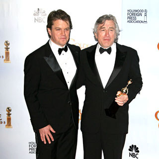 Matt Damon, Robert De Niro in 68th Annual Golden Globe Awards - Press Room