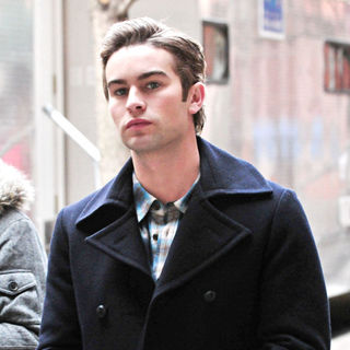 Chace Crawford at On the set of 'Gossip Girl' shooting on location in Manhattan