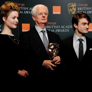 Holliday Grainger, Tim Corrie, Daniel Radcliffe in 2012 Orange British Academy Film Awards Nominations Announcement