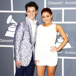 Frankie Grande, Ariana Grande in The 53rd Annual GRAMMY Awards - Red Carpet Arrivals