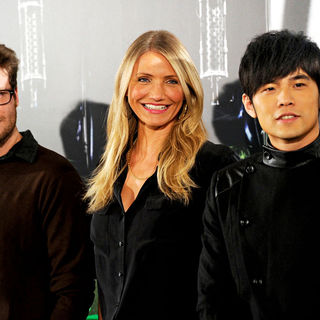 Seth Rogen, Cameron Diaz, Jay Chou in 'The Green Hornet' Photocall