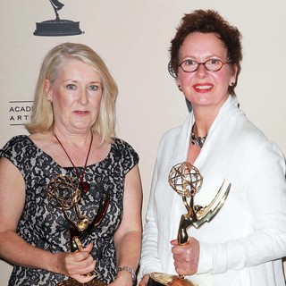 Christine Greenwood, Ann Oldham in 2012 Creative Arts Emmy Awards - Press Room