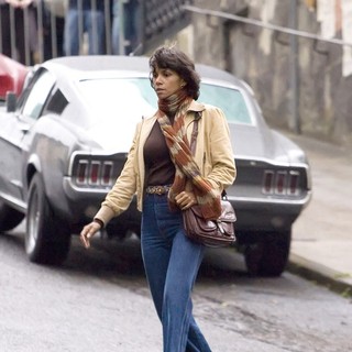 Halle Berry in On The Film set of Cloud Atlas Shooting on Location in Glasgow