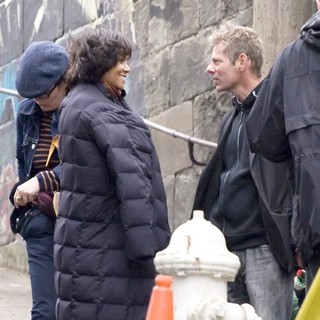 Halle Berry in On The Film set of Cloud Atlas Shooting on Location in Glasgow