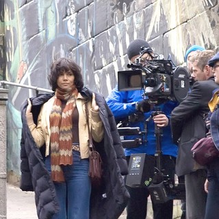 Halle Berry in On The Film set of Cloud Atlas Shooting on Location in Glasgow