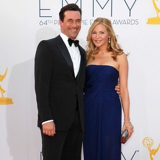 Jon Hamm, Jennifer Westfeldt in 64th Annual Primetime Emmy Awards - Arrivals