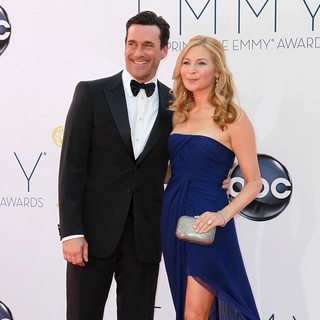 Jon Hamm, Jennifer Westfeldt in 64th Annual Primetime Emmy Awards - Arrivals