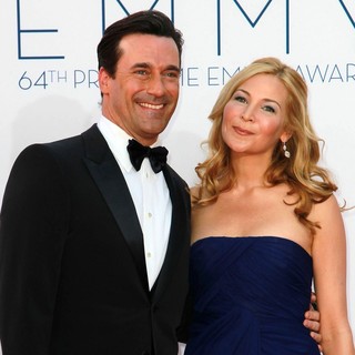 Jon Hamm, Jennifer Westfeldt in 64th Annual Primetime Emmy Awards - Arrivals